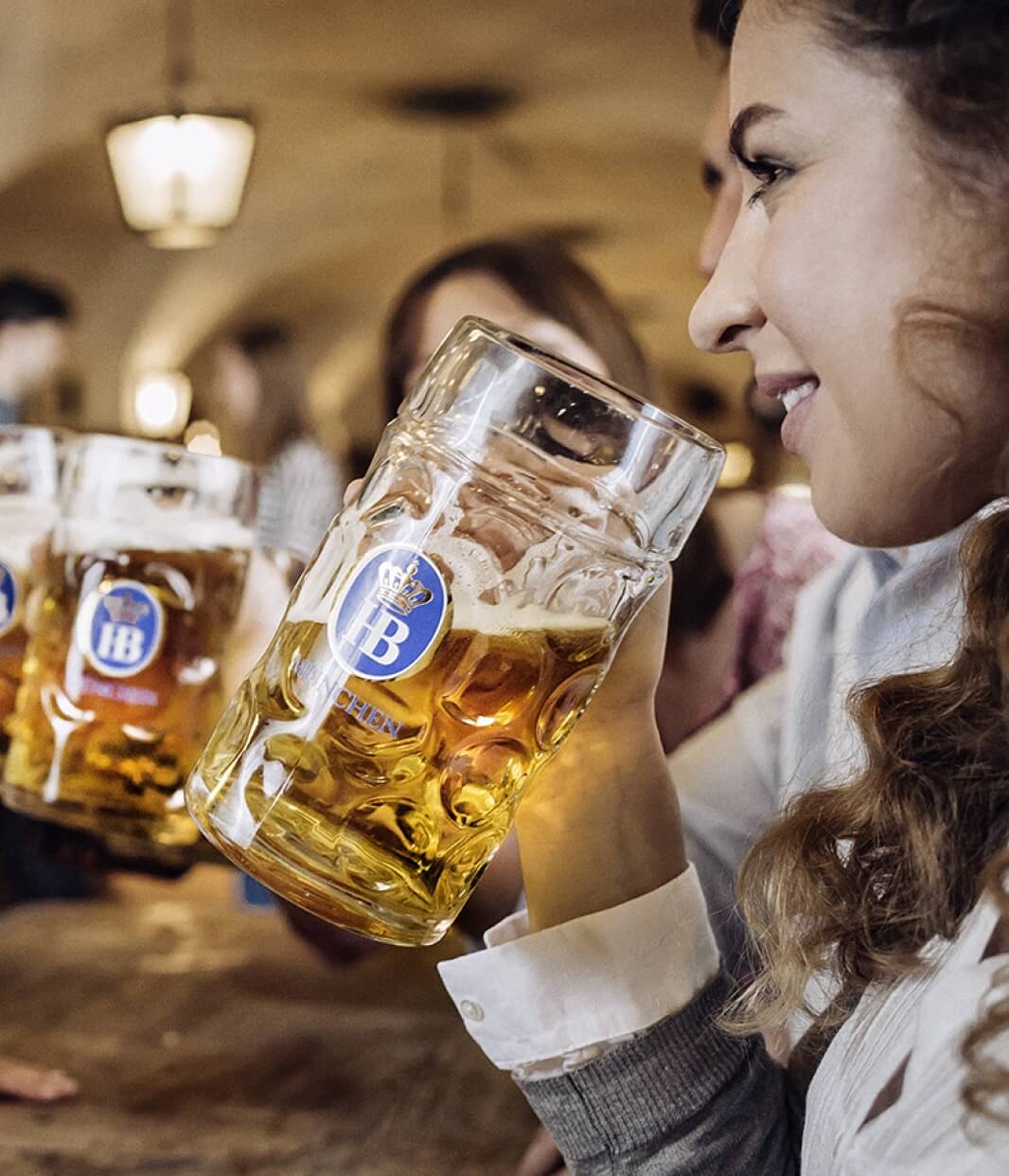 Girl enjoying beer