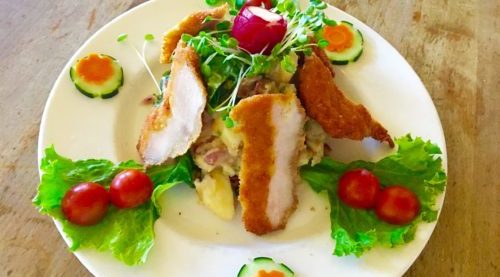 Chicken Schnitzel Salad